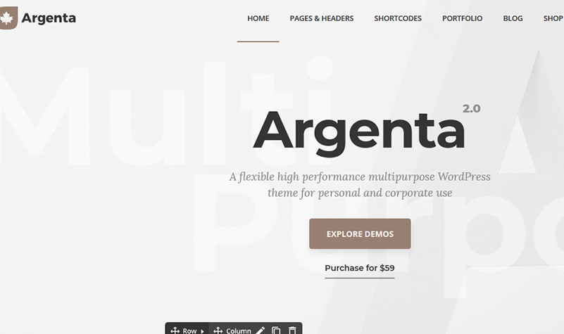  Argenta - Creative Multipurpose WordPress Theme 