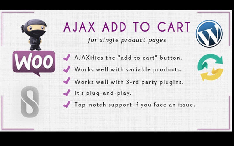 Preview screenshots of WooCommerce Ajax Add to Cart