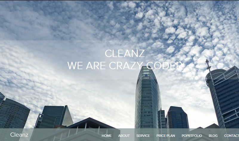 Cleanz - Parallax One Page HTML Template